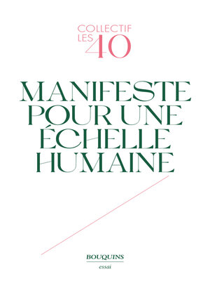 cover image of Manifeste pour une échelle humaine